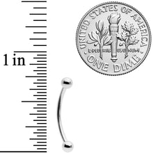 Load image into Gallery viewer, 16G 9/16 Stainless Steel Curved Barbell