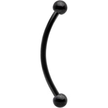 Load image into Gallery viewer, 16G 5/8 Black Curved Barbell