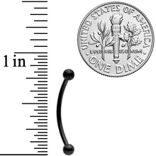 Load image into Gallery viewer, 16G 5/8 Black Curved Barbell