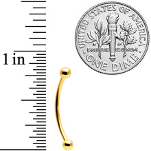 Load image into Gallery viewer, 16G 5/8 Gold Tone Curved Barbell
