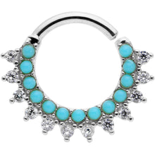 Load image into Gallery viewer, 16G 5/16 Turquoise Western CZ Bendable Daith Cartilage