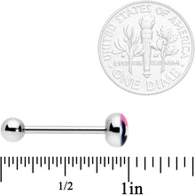 Load image into Gallery viewer, Pink Blue White Transgender Pride Logo Barbell Tongue Ring