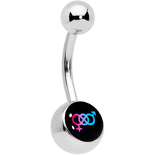 Load image into Gallery viewer, Bisexual Pride Flag Belly Ring