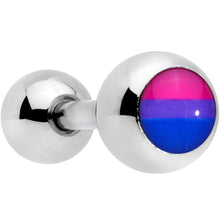 Load image into Gallery viewer, 16G 1/4 Pink Purple Blue Bisexual Pride Flag Cartilage Tragus