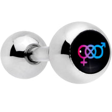 Load image into Gallery viewer, 16G 1/4 Bisexual Pride Flag Cartilage Tragus Earring