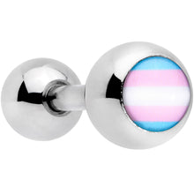 Load image into Gallery viewer, 16G 1/4 Pink Blue Transgender Pride Flag Cartilage Tragus Earring