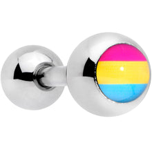 Load image into Gallery viewer, 16G 1/4 Red Yellow Blue Pansexual Pride Flag Cartilage Tragus