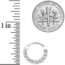 Load image into Gallery viewer, 16G 5/16 Clear Gem Paved Cartilage Clicker