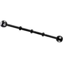 Load image into Gallery viewer, 14G Clear Gem Black Industrial Barbell 38mm