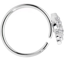 Load image into Gallery viewer, 18G 3/8 Clear Black CZ Gem Nautical Octopus Nose Hoop