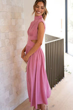 Load image into Gallery viewer, Modern Cutout Mock Neck Sleeveless Ruched Dress Elegant Dress For Women