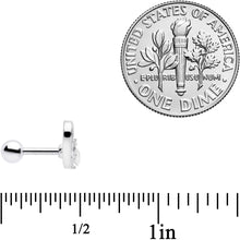 Load image into Gallery viewer, 16G 1/4 Clear Gem Rose Flower Hollow Heart Cartilage Tragus