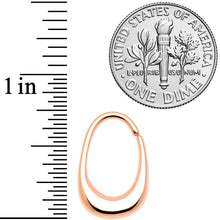 Load image into Gallery viewer, 16G 5/16 Rose Gold Tone Oval Cartilage Tragus Daith