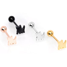 Load image into Gallery viewer, Multicolor Flat Top Kitty Cat Barbell Tongue Ring Set of 4