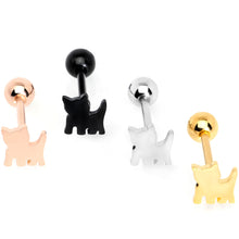 Load image into Gallery viewer, Multicolor Flat Top Kitty Cat Barbell Tongue Ring Set of 4