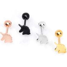 Load image into Gallery viewer, Multicolor Unicorn Barbell Tongue Ring Set of 4