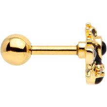 Load image into Gallery viewer, 16G 1/4 Clear Gem Gold Tone Insect Bee Cartilage Tragus Earring