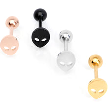 Load image into Gallery viewer, Multicolor Outer Space Aliens Barbell Tongue Ring Set of 4