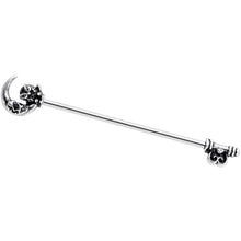 Load image into Gallery viewer, 14G Owl Skull Key Mystic Moon Industrial Barbell 38mm