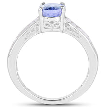 Load image into Gallery viewer, 2.13 Carat Genuine Tanzanite & White Topaz .925 Sterling Silver Ring