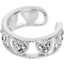 Load image into Gallery viewer, Clear Gem Ring of Hearts Non Pierced Ear Cuff