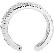 Load image into Gallery viewer, Clear Gem Ring of Hearts Non Pierced Ear Cuff