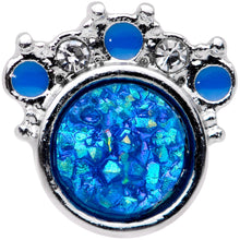 Load image into Gallery viewer, 16G 1/4 Blue Faux Druzy Serenade Cartilage Tragus Earring