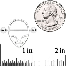 Load image into Gallery viewer, 14G 9/16 UFO Alien Nipple Shield Set