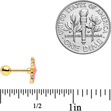 Load image into Gallery viewer, 16G 1/4 Gold Tone Pink Nautical Starfish Beach Cartilage Tragus