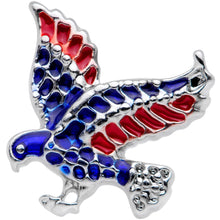 Load image into Gallery viewer, 16G 1/4 Red Blue Patriotic Eagle Cartilage Tragus Earring