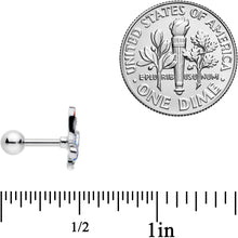 Load image into Gallery viewer, 16G 1/4 Red Blue Patriotic Eagle Cartilage Tragus Earring