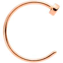 Load image into Gallery viewer, 22G 5/16 Rose Gold Tone Disc Nose Hoop