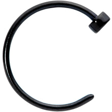 Load image into Gallery viewer, 22G 5/16 Black PVD Stainless Steel Disc Nose Hoop