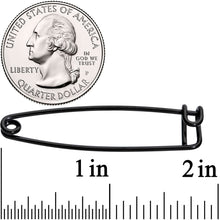 Load image into Gallery viewer, 16G Black Punk Rock Safety Pin Industrial Barbell 38mm
