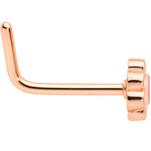 Load image into Gallery viewer, 20G 5/16 Rose Gold Tone Spring Flower L Shaped Nose Ring