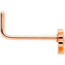 Load image into Gallery viewer, 22G 5/16 Rose Gold Tone St Patricks Shamrock L Shaped Nose Ring