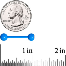 Load image into Gallery viewer, Clear Gem Blue Glow in the Dark Barbell Tongue Ring