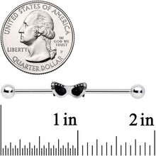 Load image into Gallery viewer, 14G Clear Gem 50s Retro Summer Sunglasses Industrial Barbell 38mm