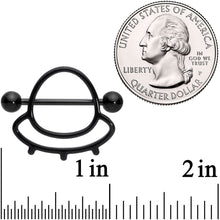 Load image into Gallery viewer, 14G 13/16 Black Outer Space UFO Nipple Shield Set