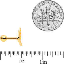 Load image into Gallery viewer, 16G 5/16 Clear CZ Gem Gold Tone Bow Cartilage Tragus Set of 3