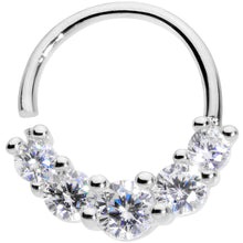 Load image into Gallery viewer, 16G 3/8 Clear CZ Gem Cluster Closure Ring