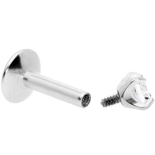 Load image into Gallery viewer, 16G 1/4 3mm CZ G23 Titanium Internally Threaded Labret