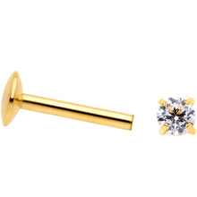 Load image into Gallery viewer, 16G 5/16 3mm CZ Gold Tone G23 Titanium Internal Thread Labret