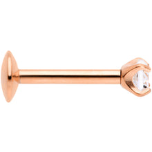 Load image into Gallery viewer, 16G 5/16 3mm CZ Rosy G23 Titanium Internally Threaded Labret