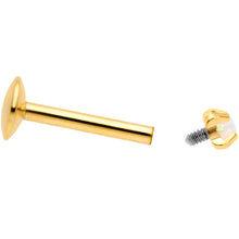 Load image into Gallery viewer, 16G 5/16 2mm Syn Opal Gold G23 Titanium Internal Thread Labret
