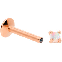 Load image into Gallery viewer, 16G 5/16 2mm Syn Opal Rose Gold G23 Titanium Internal Thread Labret