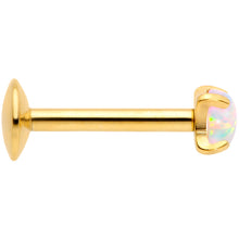 Load image into Gallery viewer, 16G 5/16 3mm Syn Opal Gold G23 Titanium Internal Thread Labret