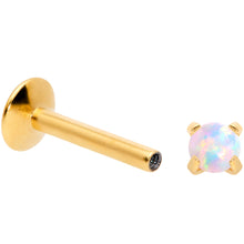 Load image into Gallery viewer, 16G 5/16 3mm Syn Opal Gold G23 Titanium Internal Thread Labret