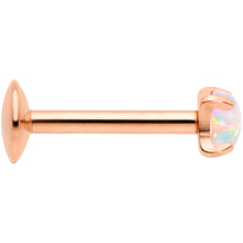 Load image into Gallery viewer, 16G 5/16 3mm Syn Opal Rose Gold G23 Titanium Internal Thread Labret