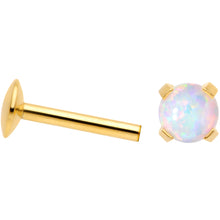 Load image into Gallery viewer, 16G 5/16 4mm Syn Opal Gold G23 Titanium Internal Thread Labret